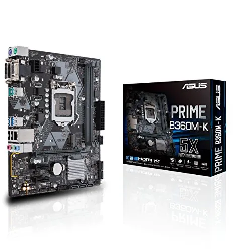 Asus Prime b360 m-k lga1151 ( 300シリーズ) ddr4 DVI VGA M。2 mATXマザーボード