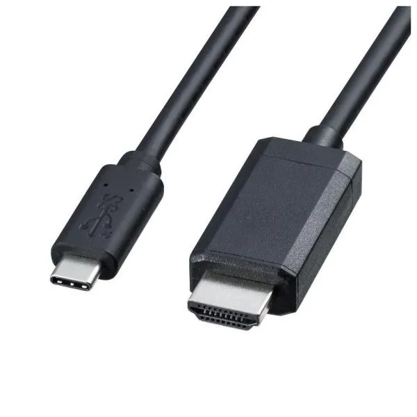 サンワサプライ USB Type-C-HDMI変換ケーブル 5m ブラック KC-ALCHD50K 返品種別A