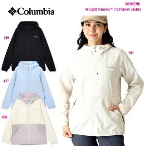 コロンビア XR7789 ウィメンズライトキャニオンソフトシェルジャケット Columbia W Light Canyon? Softshell Jacket 街も山も着こなすソフトシェル 010 Black 191 Chalk 477 Whisper 608 Vapor Chalk