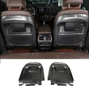 BMW X5 X6 F15 F16 G05 G06 2015-2021 ABS カーボンファイバー シート アンチキック保護 トリムパネル カスタムパーツ アクセサリーパーツ