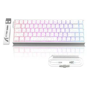 ATTACKSHARKX68MAXHEラピッドトリガーキーボードフルアルミCNC高性能ゲーミングキーボード8000HzポーリングRT0.005mm調整超低遅延0.08msレイテンシー有線ホール効果60%レイアウト68キー磁気スイッチ