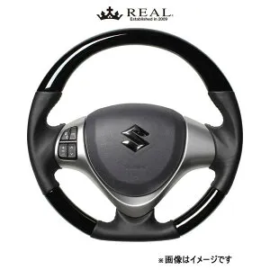 レアル ステアリング オリジナルシリーズ(ピアノブラック)ワゴンR スティングレー MH34S/MH44S MR31-PBW-BK REAL