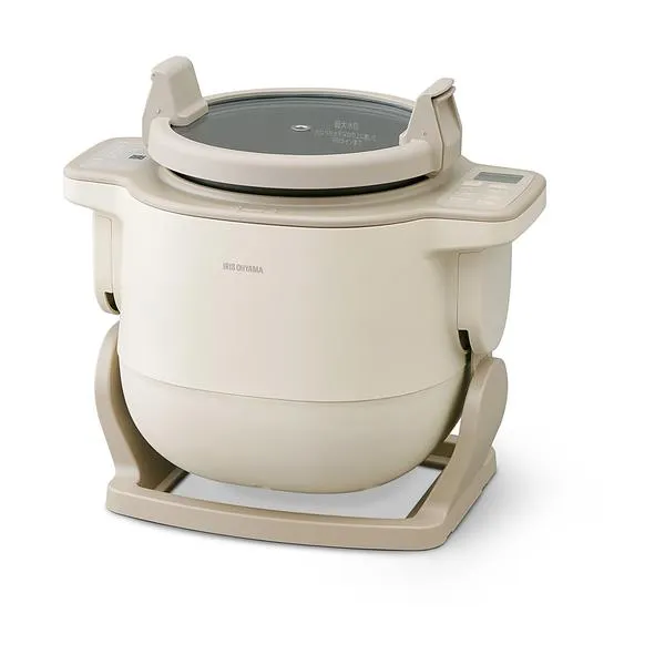 アイリスオーヤマ IRIS 自動かくはん式調理機 CHEF DRUM アイボリー DAC-IB2-C [155-709781]