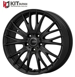 送料無料 4本セット ホイールのみ KITジャパン QRASIZ SE48 クレイシズ マットブラック 17インチ 6.5J インセット+40 5穴 PCD114.3 JWL トヨタ純正平座ナット仕様 適合：60系プリウス ヤリスクロス ノア