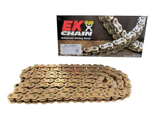 【マラソン期間 クーポン配布！】 EKチェーン(江沼チェーン) バイク用チェーン 520RR-X (GP/GP) ゴールド 110L MLJ (カシメジョイント) NXリングシールチェーン