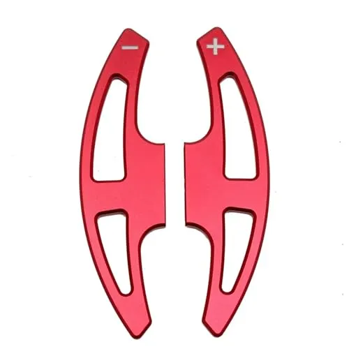 車のシフトブレード Compatible With For E90 E92 E93 M3 M6 2009 2010 2011 2012 2013 車用ステアリングホイール パドル延長 シフターアクセサリー 車用ユニバーサルピック(Red)