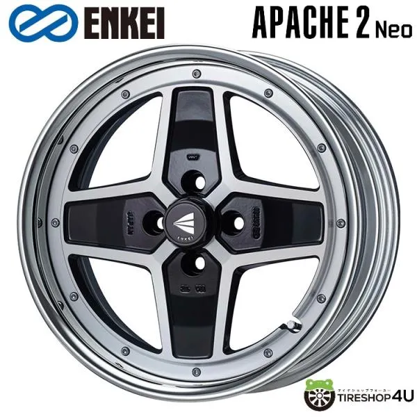4本購入で送料無料 ENKEI Neo Classic APACHE2 Neo Hi Disk 17x9.0J 4/100 +23 MB マシニングブラック 新品ホイール1本価格 【代引き不可】