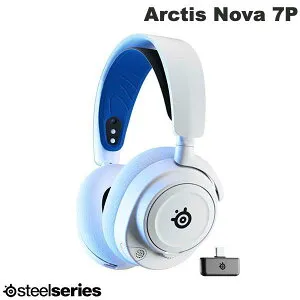 SteelSeries Arctis Nova 7P 有線 / 2.4GHz / Bluetooth 5.0 両対応 PlayStation 5専用 ゲーミングヘッドホン White # 61561J スティールシリーズ (ヘッドセット RFワイヤレス)