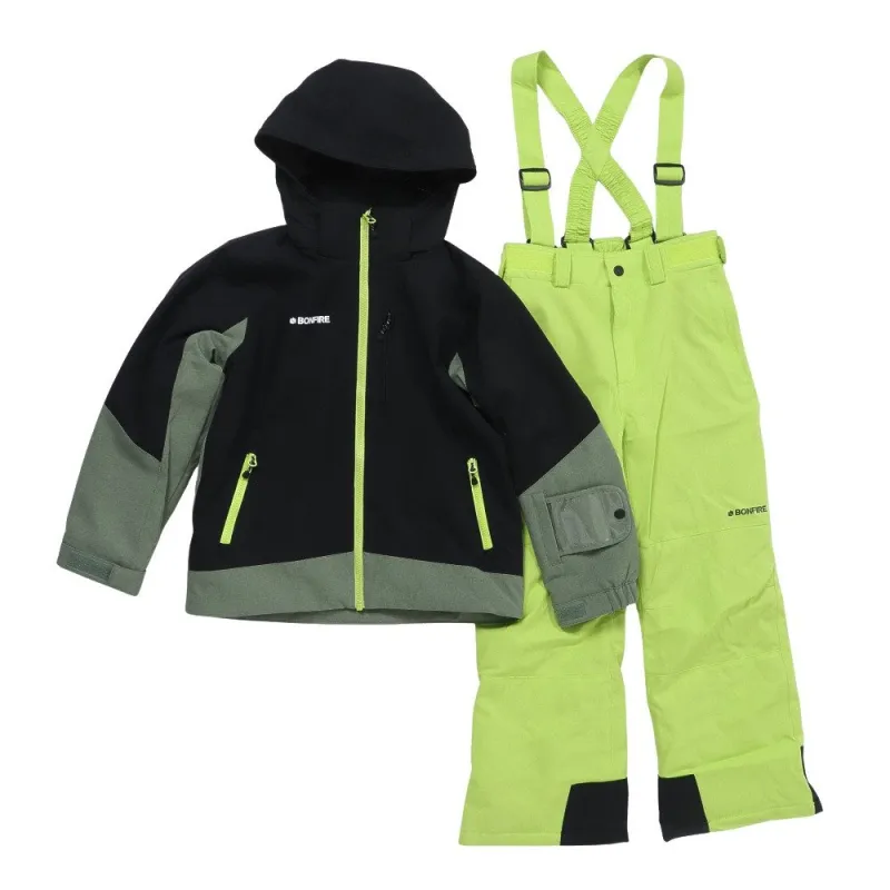 BonFireジュニア 子供 男の子 スキーウェア 上下セット スーツ 25MULTI COLOR 80BNF4FSP2335 BLK１５０90スノーウェア