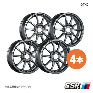【16インチ 4H100 6.5J +48】ホイール 4本 フィット GK5 RS GTX01 SSR エスエスアール ダークシルバー