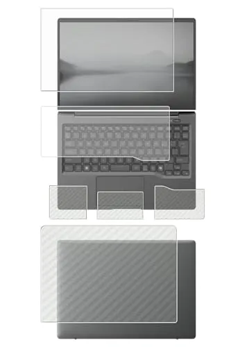 [5点セット(画面+天板+パームレスト+タッチパッド+キーボードカバー)] ClearView Fujitsu FMV Note M M55-K3 WM1-K3 2025年10月モデル 14インチ用 液晶 保護 フィルム AR/マット ハイブリッド 高機能