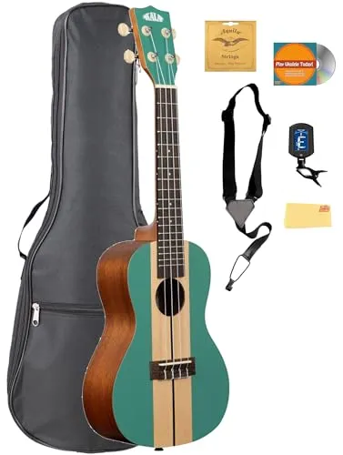 Kala KA-SURF-WIPEOUT ワイプアウトサーフボードウクレレバンドル ギグバッグ、チューナー、アクイラ弦、ストラップ、Austin Bazaar教則DVD、研磨布付き