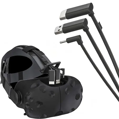 Skywin 3-in-1 フラット HTC Vive互換ケーブル - HTC Vive 3 in 1 HDMI+USB+DC 5メートル フラットケーブル リンクボックスとヘッドセット接続用 (16フィート)