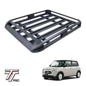 P10倍 エントリー 【TT PRO正規品】 汎用 組立式 アルミ ルーフラック カーゴラック カーゴバスケット 耐荷重200kg 440LB ブラック スズキ アルトラパンLC HE33S