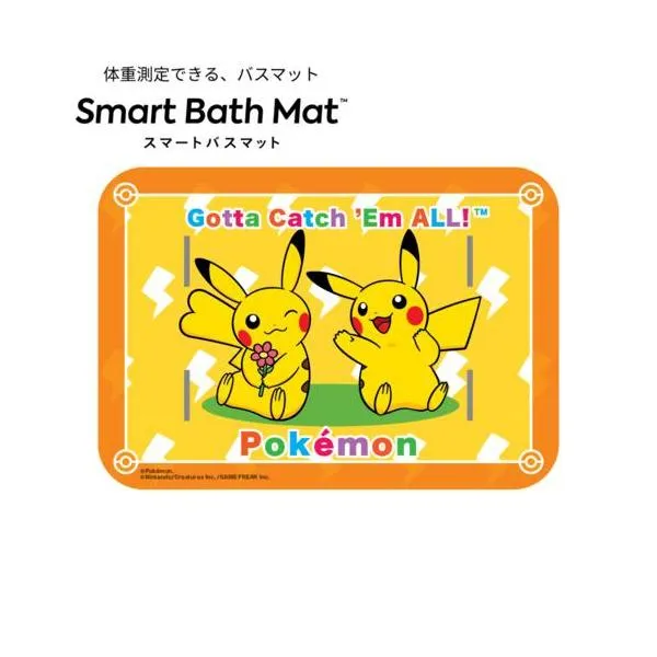 issin スマートバスマット 体組成計モデル ピカチュウ ポケモンコラボモデル 体重が計れるバスマット