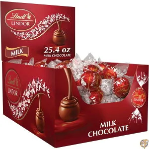 【5日最大1500円クーポン】Lindt LINDOR Milk Chocolate 60 リンツ リンドール リンドール ミルクチョコレート 60個 [並行輸入品]