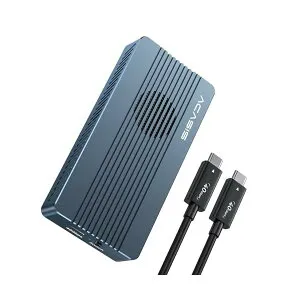 【送料無料】40Gbps M.2 SSD 外付けケース,冷却ファン内蔵, TBU405Pro USB4 SSD ケース 外付け M.2 NVMe 読込, Thunderbolt4/3/USB4/3.2/3.1/3.0完全な互換性, NVMe ssd