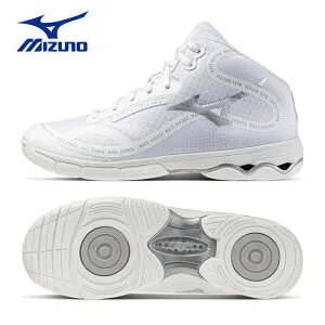 ミズノ ウエーブダイバースDE2 ホワイト×シルバー（23.0～27.0cm）WAVE DIVERSE DE2 【25AW09・限定カラー】 [MIZUNO] シューズ フィットネス ダンス エアロ ウェーブダイバース