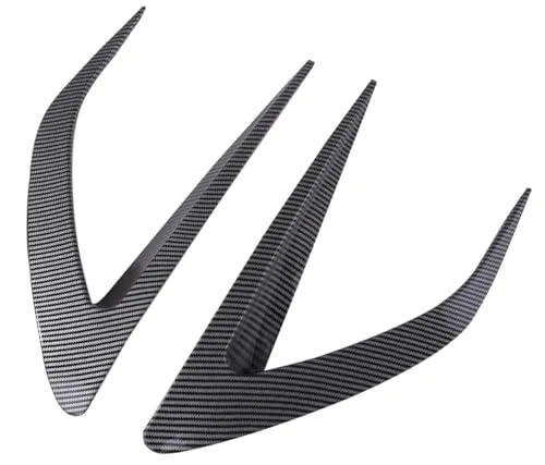 マツダ 用 フロント フォグ カバー 左右セット ABS製 ブラック ロードスター ND型 MX-5 エアロ バンパー ドレスアップ 外装 カスタム パーツ 汎用 社外品 (カーボン柄)