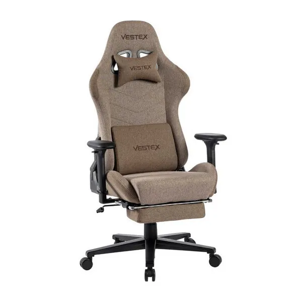 VESTEX VES-S1FTBR ライトブラウン VESTEX S1 カラーファブリック フットレスト付 [ゲーミングチェア]
