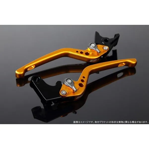 SPEEDRA スピードラ アルミビレットアジャストレバーセット 3Dロング アジャスターカラー：マットチタン / レバー本体カラー：マットゴールド ハンドル