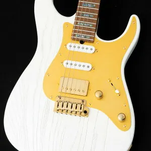 T's Guitars DST Pro 24 w/Anodized Gold,Abalone Block PG -Steps White Mat-【町田店】