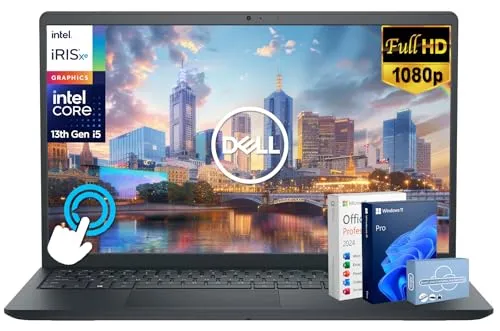 Dell Inspiron 15 タッチスクリーンノートパソコン 2025-2026 ビジネス学生ホーム用 AIコンピューター 15.6インチ FHD 10コア Intel i5 12GB RAM 756GB ストレージ (256GB SSD+500GB