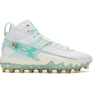 Under Armour アンダーアーマー メンズ スニーカー 【Under Armour Harper 10 Pro TPU Mid King of Diamonds】 サイズ US_M_15 White/Aqua Float/Metallic Gold