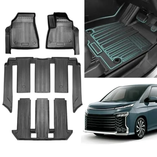 Shvgen 適合対応 トヨタ 新型 VOXY NOAH ヴォクシーノア 90 系フロアマット 防水 (1~3列目) 3Dノア ヴォクシー90系 アクセサリー 90ノア 車 フロアマット 防水マット2022年~現行 カーマット消臭/抗菌効果 TPE材質 保