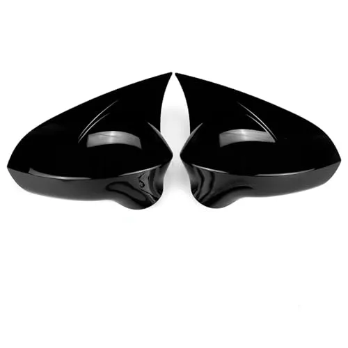 車用サイドミラーハウジング に適合するシート用 に適合するレオン用 に適合するMK2用 に適合する1P用 に適合するイビサ用 に適合するMK4用 に適合する6J用 2008-2017 ミラーケースカバー 光沢ブラック カーボンファイバールック リアビュー(