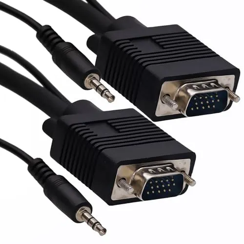 kenable VGA / SVGA hd15 TVビデオケーブルwith Built in 3.5 MMジャックオーディオリード7 M ( ~ 23フィート)