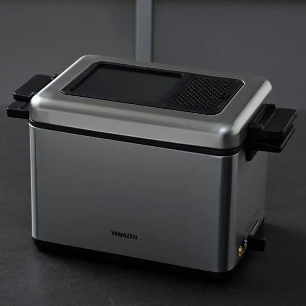 YAMAZEN 電気フライヤー 865mL ローオイルフライヤー YAG-L100-S 返品種別A