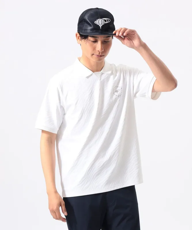 〈MEN〉ORANGE LABEL / ジャカード ゼブラ柄 ポロシャツ シャツ・ブラウス MEN WHITE XL