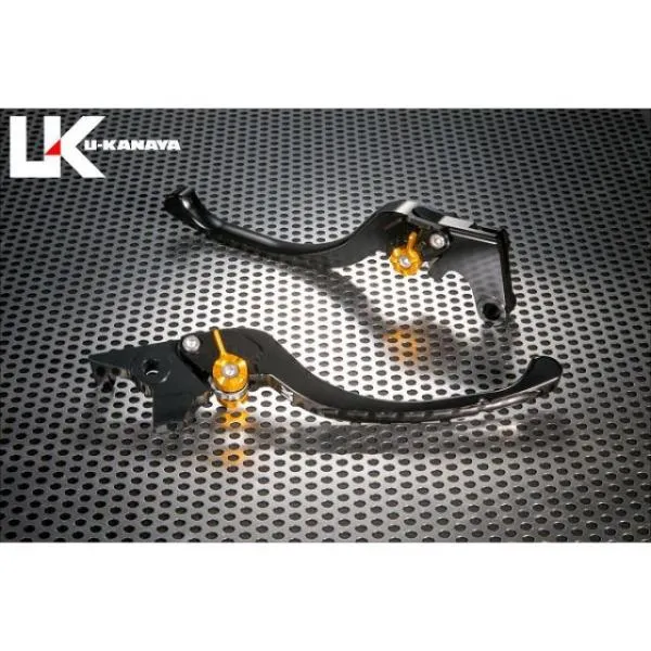 U-KANAYA 750SS レバー ツーリングタイプ アルミ削り出しビレットレバー（レバーカラー：ブラック） カラー 調整アジャスター：ブラック …