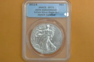 2011-S シルバーイーグル ANACS SP70 - トーニング - レアコイン