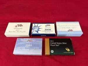 (5) アメリカ造幣局 プルーフコインセット ロット 2007 2008 2009 2010 & 2011***WOW***A++++