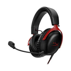 HYPERX 有線 ゲーミングヘッドセット Cloud III ブラック/レッド ［φ3.5mmミニプラグ＋USB-C＋USB-A /両耳 /ヘッドバンドタイプ］ 727A9AA