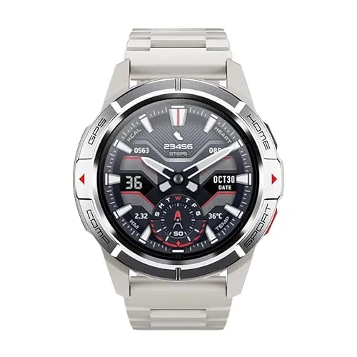 Mibro GS Active スマートウォッチ 1000nitの高輝度AMOLEDディスプレイ GPS全地球測位システム 10軸運動センサー SeekBeats?運動アルゴリズム 24時間健康管理 心拍数 睡眠 ストレス 150種類スポーツモード Lin