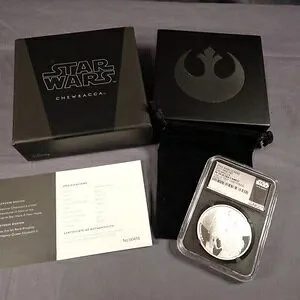 2017年 スターウォーズ チューバッカ 1オンス シルバー NGC PF70 DCAM 1st 1500 ストラック オリジナルボックス/COA付き