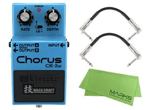 BOSS ボス 技 WAZA CRAFT Chorus CE-2W + モリダイラパッチケーブル2本 セット［マークス・オリジナルクロス付］