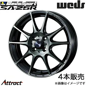 ウェッズスポーツ SA25R ソリオ MA26S/MA36S/MA46S 15インチ アルミホイール 4本 ウォースブラッククリア 0073683 WEDS WedsSport SA25R