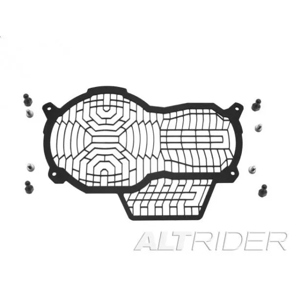 AltRider アルトライダー Stainless Steel Headlight Guard Extended Lens カラー：Black R1200 GS Exclusive Water Cooled Rallye R1200GSW BMW 外装