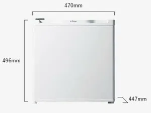 【純正品・新品】A-Stage RF01A-46WT 1ドア冷蔵庫 46L ホワイト