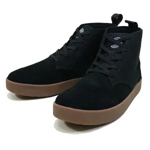 ARETH アース : スエードコットン チャッカタイプハイカットスニーカー 靴 Chukka BLACK×GUM