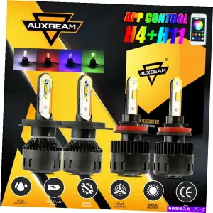 USヘッドライト Auxbeam H4 + H11 RGB LEDヘッドライト電球+ FOG DRLランプは、Honda CR-V 2007-2014 CRV用 AUXBEAM H4+H11 RGB LED Headlight Bulbs+Fog DRL Lamp For Honda CR-V 2007-2014 CRV【並行輸入品】