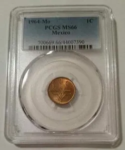 PCGS メキシコ 1964年 Mo 1 Centavo Unc MS66 (B)