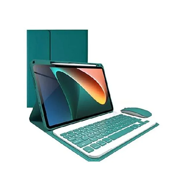 KMXDD Keyboard Case Mouse Compatible with iPad Air 13 inch (M3/M2)/ iPad Pro 12.9" (6th/5th/4th/3rd Generation) Case with Cute Color Keys Rem_並行輸入