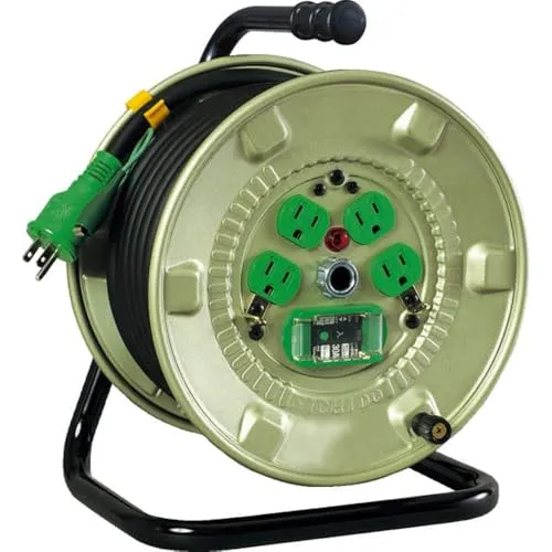 日動工業(Nichido Ind) 電工ドラム 100V 屋内型 VCT2.0mm2×3心×20m コンセント数4 漏電ブレーカー付 H-NNP-EB24