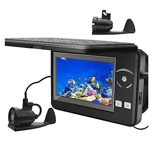 4.3 インチ水中カメラ釣りカメラ氷釣り冬キットビデオ魚群探知機 4x デジタルズーム IR LED 漁師用 軽量(Fishing Camera-02)