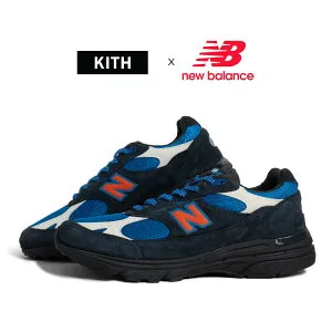 【15時までのご注文で即日発送！！】KITH × NEW BALANCE ニューバランス 993 キス コラボ スニーカー U993MG MADISON SQUARE GARDEN ( ブラック ブルー 黒 青 メンズ 990 991 992 )